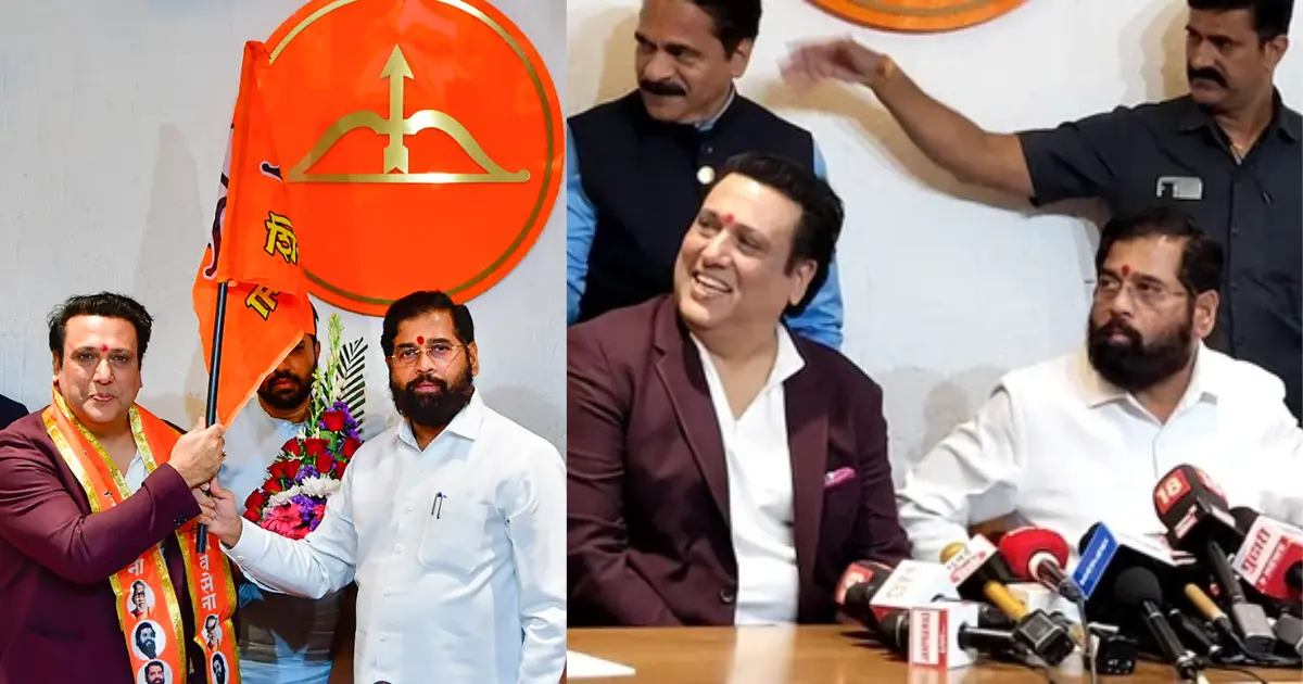 Ahead of the Lok Sabha elections, actor Govinda joins Mumbai's Shiv Sena, led by chief minister Eknath Shinde: "I'm back."