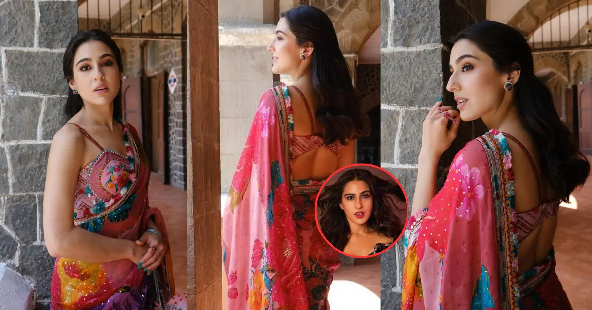 Sara Ali Khan Looks Fun and Chic in Her Vibrant Floral Saree!