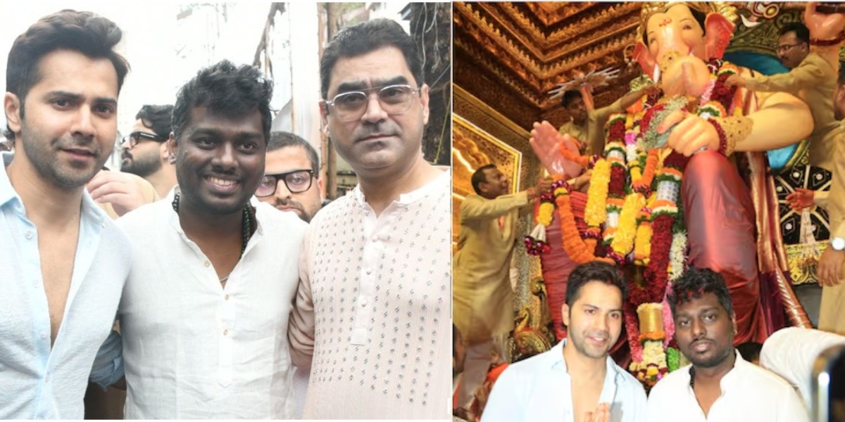 Before the December release of "Baby John," Varun Dhawan, Atlee, and Murad Khetani seek blessings at Lalbaugcha Raja: Observe