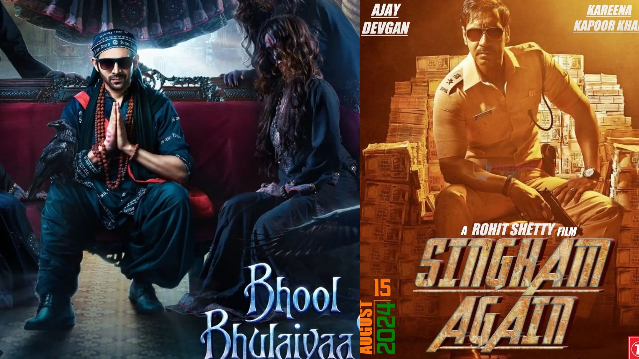 Bhool Bhulaiyaa 3 and Singham Again Clash: Kartik Aaryan Calls Rohit Shetty, Requests to Change Release Date