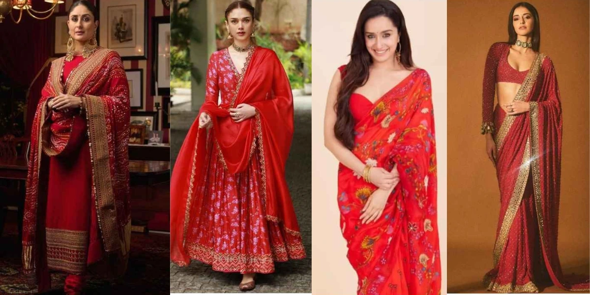 Celebrate Navratri 2024 Day 6 with Stunning Red Ethnic Outfits: 4 Celebrity-Approved Styling Tips