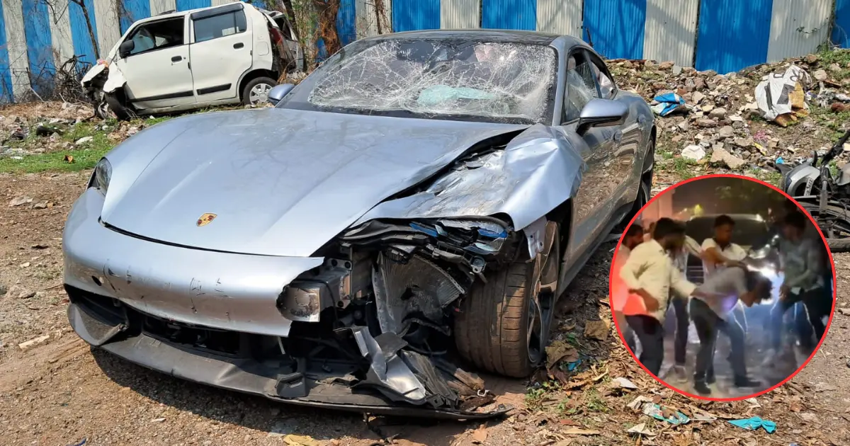 Porsche Taycan Accident with Porsche EV in Pune, price in crores, range 678 km