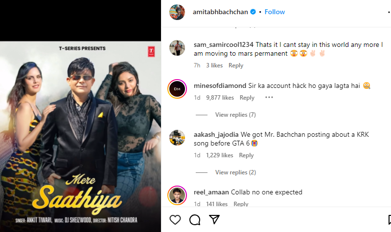 Amitabh Bachchan and Anil Kapoor Face Hate for Promoting KRK New Song 'Mere Saathiya