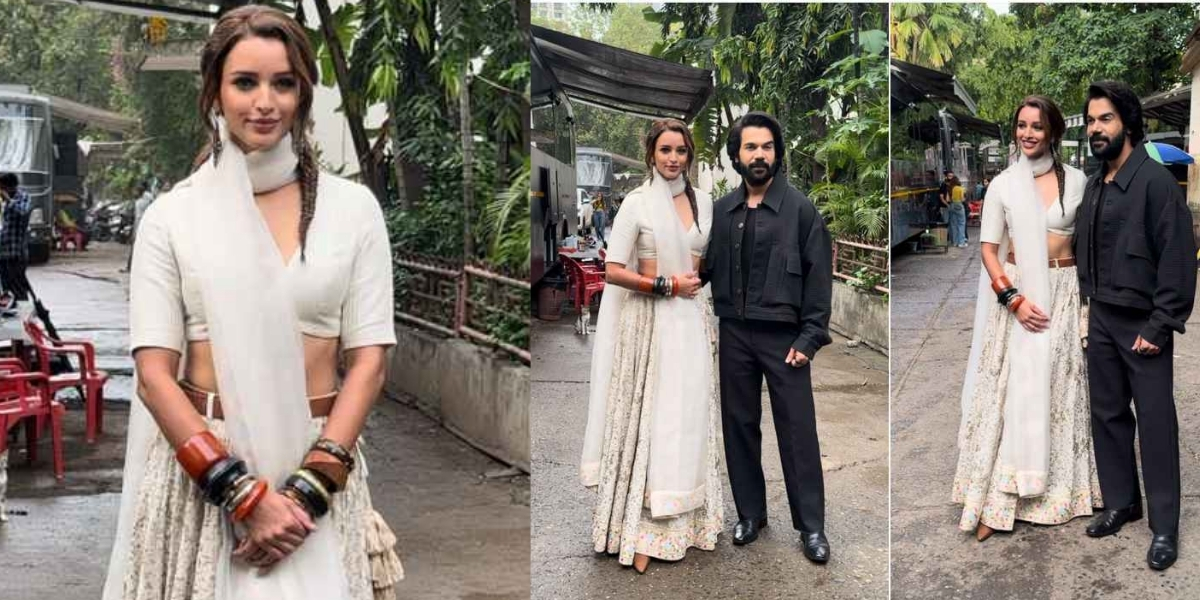 Triptii Dimri Modernizes Her White Lehenga Look with a Chic Belt and Pumps – The Ultimate Fashion Twist!