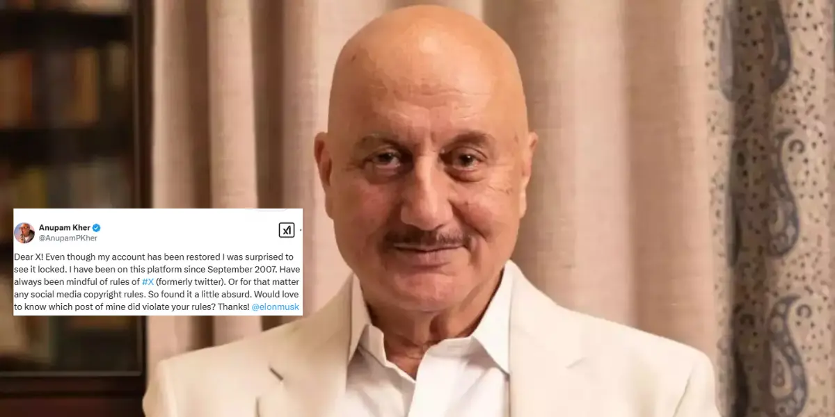 Anupam Kher's X Account Locked: Actor Seeks Answer from Elon Musk After Restoration