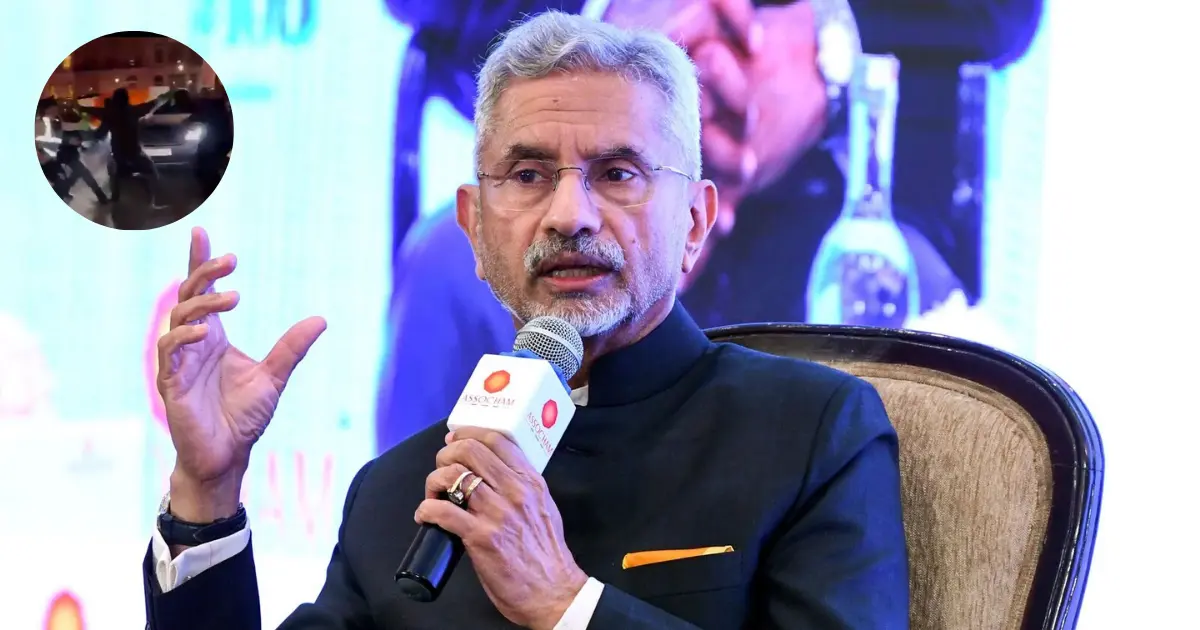 Khalistan Supporters Attack S. Jaishankar’s Car in London, Foreign Minister Reaffirms PoK’s Merger with India