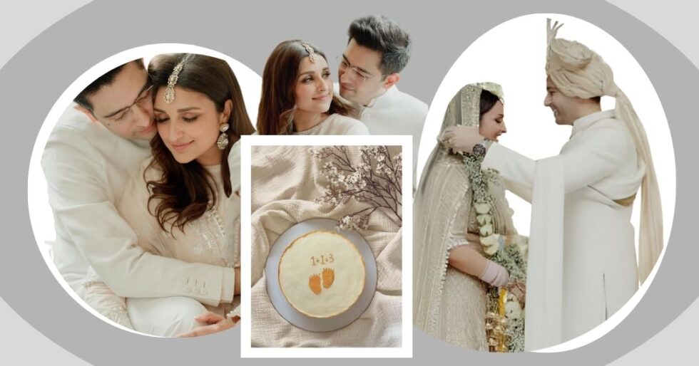 Parineeti Chopra and Raghav Chadha celebrating their journey from wedding to parenthood with love and joy